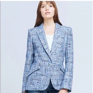 NWT L’agence CHAMBERLAIN blue tweed blazer sz 4